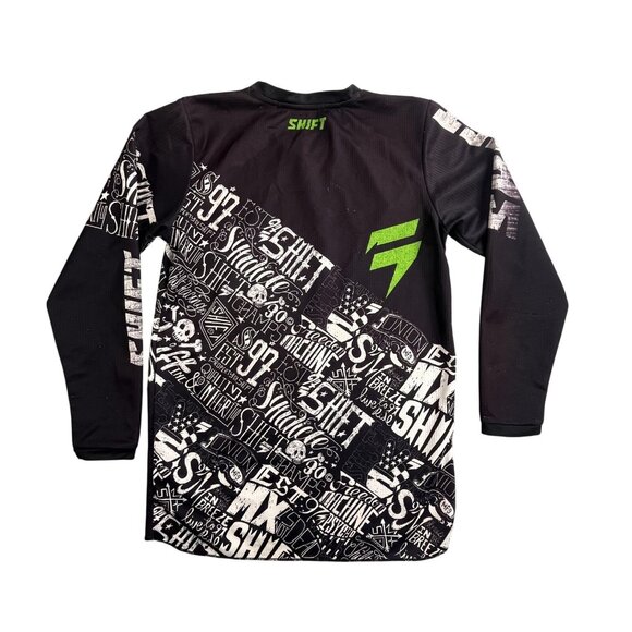 Shift MX Shirt Boys XL Motocross Jersey Assault Ride Club AOP Y2K Dirt Bikes - Picture 2 of 16